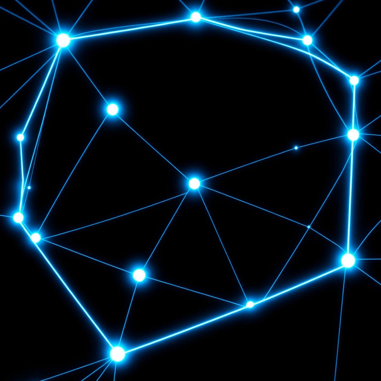 Abstract AI automation network visualization